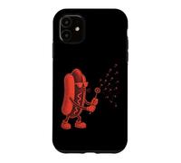 Funny Hot Dog Blowing Dandelion Case for iPhone 11