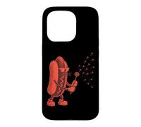 Funny Hot Dog Blowing Dandelion Case for iPhone 15 Pro