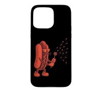 Funny Hot Dog Blowing Dandelion Case for iPhone 15 Pro Max