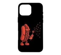 Funny Hot Dog Blowing Dandelion Case for iPhone 16 Pro Max