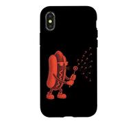 Funny Hot Dog Blowing Dandelion Case for iPhone X/XS