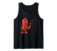 Funny Hot Dog Blowing Dandelion Tank Top