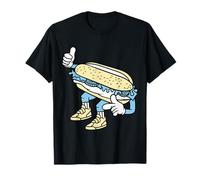 Funny Hot Dog Character with Thumbs Up Retro Vibe Design T-Shirt
