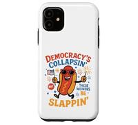 Funny Hot Dog Democracy's Collapsing 4th July Case for iPhone 11