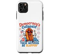 Funny Hot Dog Democracy's Collapsing 4th July Case for iPhone 11 Pro Max
