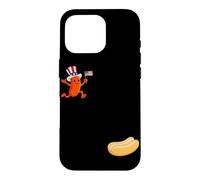 Funny Hot Dog Freedom Dive Uncle Sam Hotdog Jumping Into Bun Case for iPhone 16 Pro