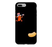 Funny Hot Dog Freedom Dive Uncle Sam Hotdog Jumping Into Bun Case for iPhone 7 Plus/8 Plus