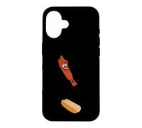 Funny Hot Dog Jumping Into Bun Diving July 4th BBQ Food Case for iPhone 16