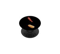 Funny Hot Dog Jumping Into Bun Diving July 4th BBQ Food PopSockets Adhesive PopGrip