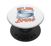 Funny Hot Girl Brine Pickle Puns Cute Foodie Viral Meme PopSockets Adhesive PopGrip