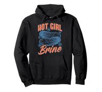Funny Hot Girl Brine Pickle Puns Cute Foodie Viral Meme Pullover Hoodie