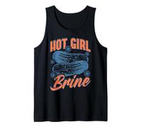 Funny Hot Girl Brine Pickle Puns Cute Foodie Viral Meme Tank Top