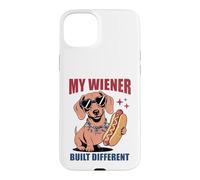 Funny Hotdog Dachshund My Wiener Built Different Hot Dog Case for iPhone 15 Plus