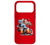 Funny Hotrod Santa Claus Christmas Holiday Car Cartoon Case for iPhone 17 Pro Max