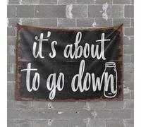 Funny House Decor It'S About To Go Down: A Jarred Moment Tapestry Bar Stuff For Man Cave Home Decor Men(75X100CM)