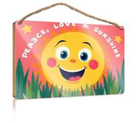 Funny House Decor Peace, Love & Sunshine! Mancave Signs and Decor Fall Porch Sign(20X30CM)