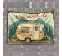 Funny House Decor Today's Adventures Shape Tomorrow's Memories Tapestry Man Cave Decor and Accessories Funny Tapestry(75X100CM)