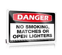 Funny House Signs Danger No Smoking, Matches Or Open Lighters Tin Sign Decor For Man Cave Metal Sign Funny(30X40CM)