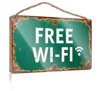 Funny House Signs Free Wi-Fi Available Here Wooden Sign Door Hanging Decoration Restroom Decor(20X30CM)