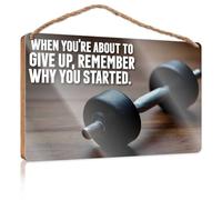 Funny House Signs Motivation: Remember Why You Started Wooden Sign Door Hanging Decoration Restroom Decor(20X30CM)