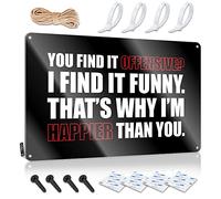 Funny House Signs You Find It Offensive I Find It Tin Sign Kitchen Signs Wall Decor Outside Decor (Size : 20X30CM)