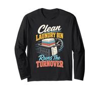 Funny Housekeeping Laundry Turnover Room Cleaner Long Sleeve T-Shirt