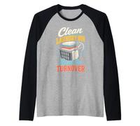 Funny Housekeeping Laundry Turnover Room Cleaner Raglan Baseball Tee