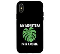 Funny Houseplant Mom My Monstera Is In A Coma Case for iPhone X/XS