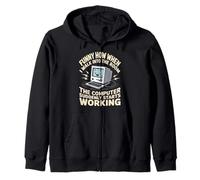 Funny How The Computer Suddenly Starts Working Zip Hoodie