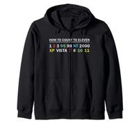 Funny How To Count To Eleven NT 2000 XP Vista 11 Windows Zip Hoodie