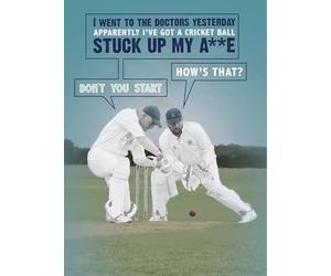 Funny Howzat Cricket Greeting Card - Humorous Cricket Pun Card for Birthday and Any Occasion For Cricket Fans