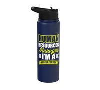 Funny HR Human Resources Manager Recruiter Shirt Stainless Steel Insulated Water Bottle