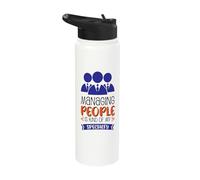 Funny HR Human Resources Manager Recruiter Shirt Stainless Steel Insulated Water Bottle