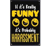 Funny Hr if It S Really Funny It S Probably Harassment Prints Wall Art Poster Aesthetic Presents Funny Sayings Decorations Frameless 8x12Inch