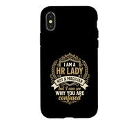 Funny HR Lady Not A Magician Human Resources Manager Case for iPhone X/XS