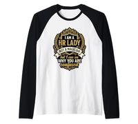 Funny HR Lady Not A Magician Human Resources Manager Raglan Baseball Tee
