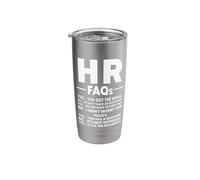 Funny HR Manager Human Resources FAQs Stainless Steel Insulated Tumbler