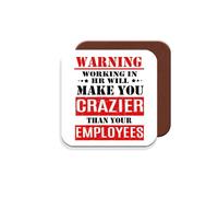 Funny HR Quote Coaster Gift for Human Resource Workers - Giftset - Made by MUGGZ in The UK