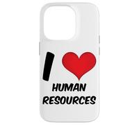 funny HR, Red Heart Human Resources, I love HR Case for iPhone 14 Pro