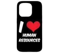funny HR, Red Heart Human Resources, I love HR Case for iPhone 15 Pro