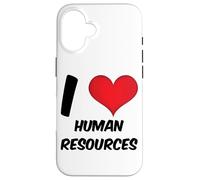 funny HR, Red Heart Human Resources, I love HR Case for iPhone 16