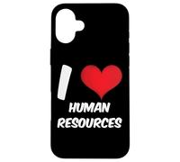 funny HR, Red Heart Human Resources, I love HR Case for iPhone 16 Plus