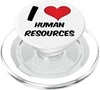 funny HR, Red Heart Human Resources, I love HR PopSockets PopGrip for MagSafe