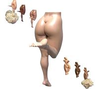 Funny Human Body Key Holder for Wall - 12 Cm Cheeky Sculpture Towel & Key Holder, Handmade Decorative Key Hooks Wall Mounted for Bathroom Entryway, Bold Playful Home Decor, Housewarming Gag Gift (A)