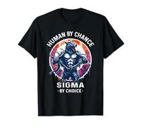 Funny Human By Chance Sigma By Choice Sigma Shirt Rizz Wolf T-Shirt