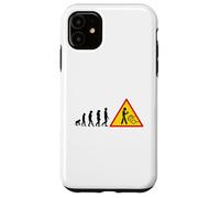 Funny Human Evolution Anti Cell Phone User Low IQ Case for iPhone 11