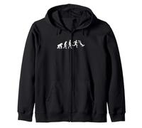 Funny Human Evolution Diving Progression Zip Hoodie