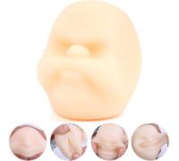 Funny Human Face Emotion Toys Balls, Squishy Fidget Toys Stress Relief Squeeze Toy, Funny Stress Balls, Sensory Squeeze Toys for Autism, Anger Management Toys for Kids and Adults (White Sulkiness)