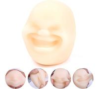 Funny Human Face Emotion Toys Balls, Squishy Fidget Toys Stress Relief Squeeze Toy, Funny Stress Balls, Sensory Squeeze Toys for Autism, Anger Management Toys for Kids and Adults (White Provocation)