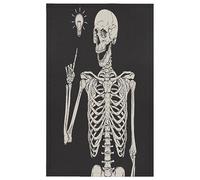Funny Human Skeleton Kitchen Towels Set of 1 Skeleton Kitchen Hand Towel Soft Absorbent Drying Dish Tea Cloth for Home Kitchen Catering Restaurant 45 x 72 cm